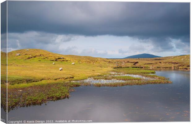 Remote Loch, North Uist, Outer Hebrides, Scotland Canvas Print by Kasia Design