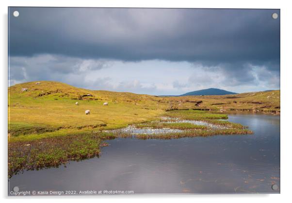 Remote Loch, North Uist, Outer Hebrides, Scotland Acrylic by Kasia Design