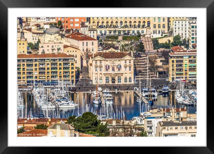 Hotel de Ville Town Hall Cityscape Harbors Marseille France Framed Mounted Print by William Perry