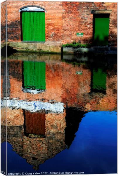 Canal Building Reflection Canvas Print by Craig Yates
