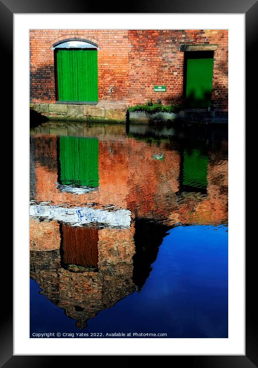 Canal Building Reflection Framed Mounted Print by Craig Yates