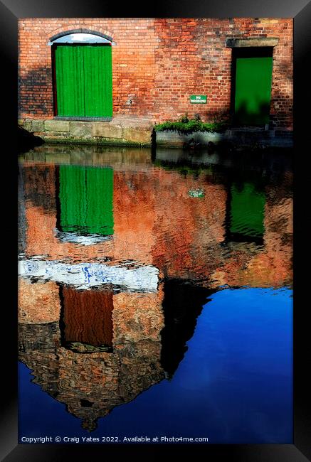 Canal Building Reflection Framed Print by Craig Yates