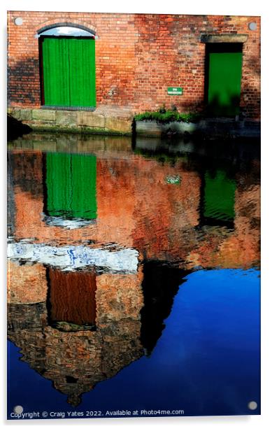 Canal Building Reflection Acrylic by Craig Yates