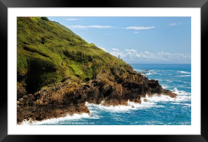Polperro Rugged Coastline Framed Mounted Print by Craig Yates