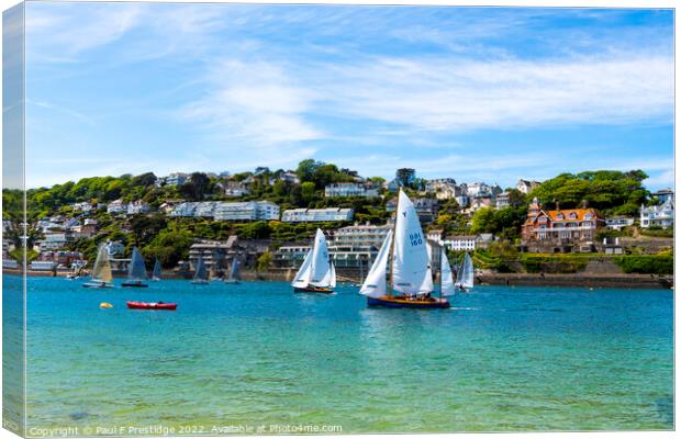 The Thrilling Race on Salcombe Waters Canvas Print by Paul F Prestidge