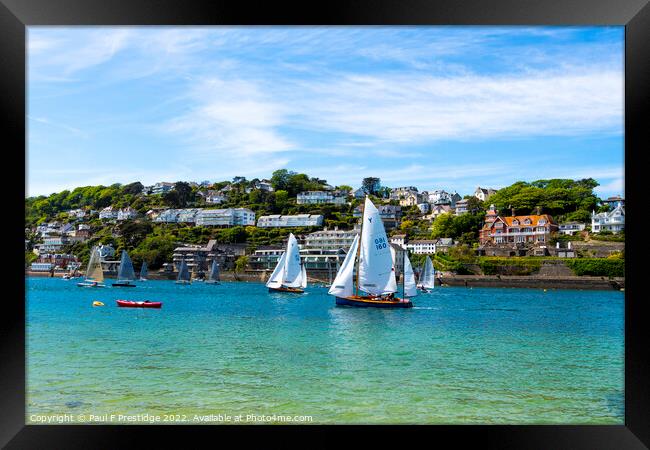 The Thrilling Race on Salcombe Waters Framed Print by Paul F Prestidge