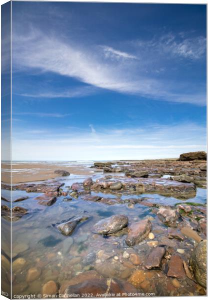 Rock Pools of Kenfig Canvas Print by Simon Connellan