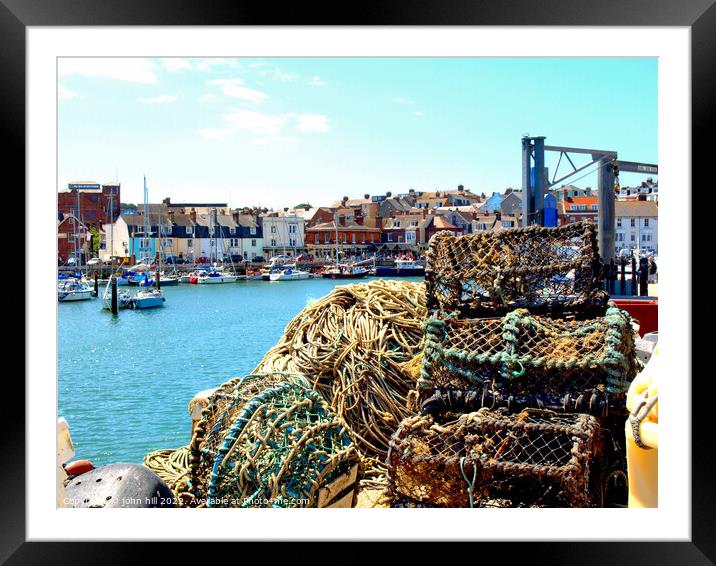 Weymouth harbour Framed Mounted Print by john hill