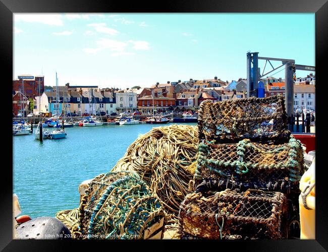 Weymouth harbour Framed Print by john hill