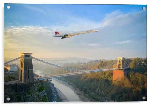 Concorde Farewell Digital Painting Acrylic by J Biggadike