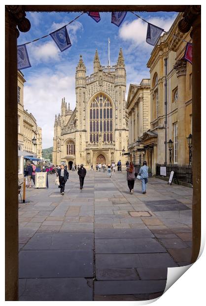 Bath Abbey framed for the Queens Jubilee  Print by Duncan Savidge