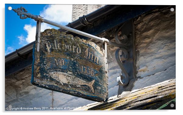 Pilchard Inn, Burgh Island Acrylic by Andrew Berry