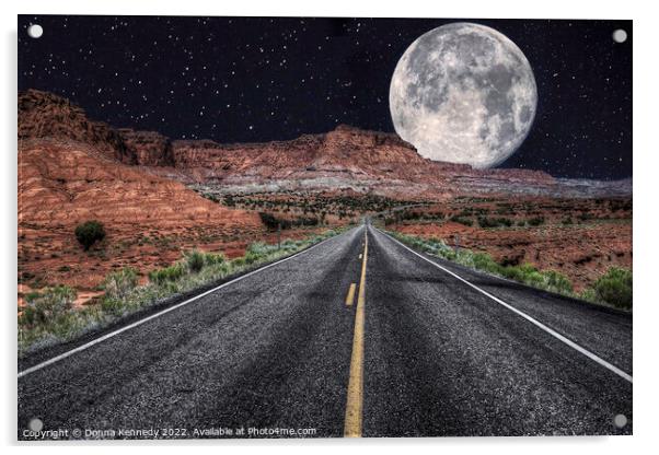 Bad Moon Rising Acrylic by Donna Kennedy