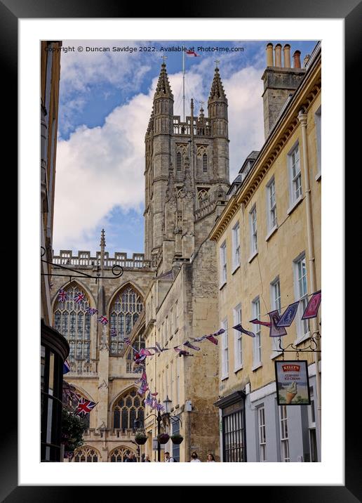 Bath Abbey abstract taken from Church Street Framed Mounted Print by Duncan Savidge