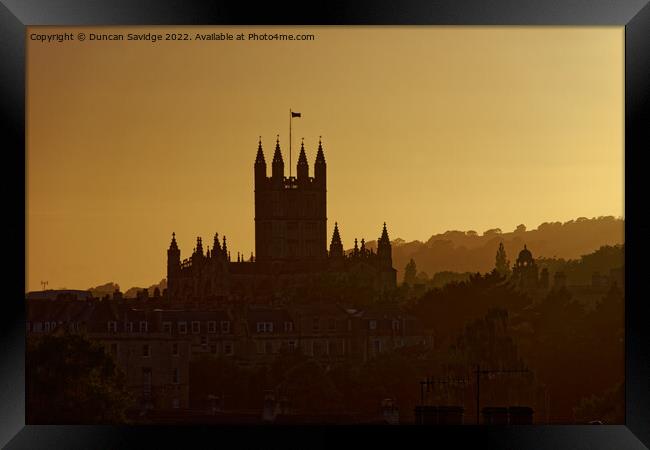 Bath Abbey silhouette  Framed Print by Duncan Savidge