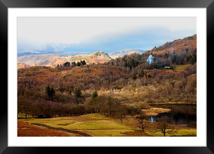 Rydal Water Framed Mounted Print by Roger Green