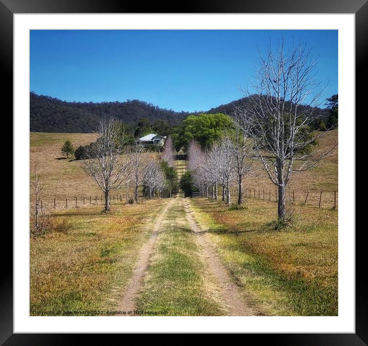 Country Roads Take Me Home Framed Mounted Print by Julie Gresty