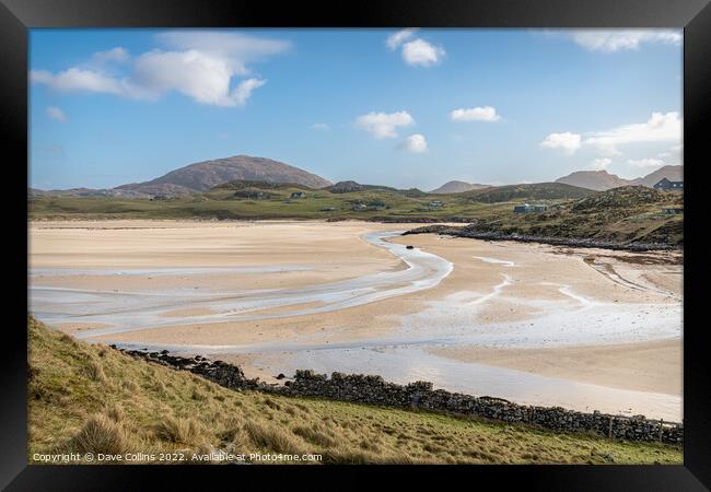 Carnish Beach and Cappadale Sands at Low Tide, Isle of Lewis, Scotland Framed Print by Dave Collins