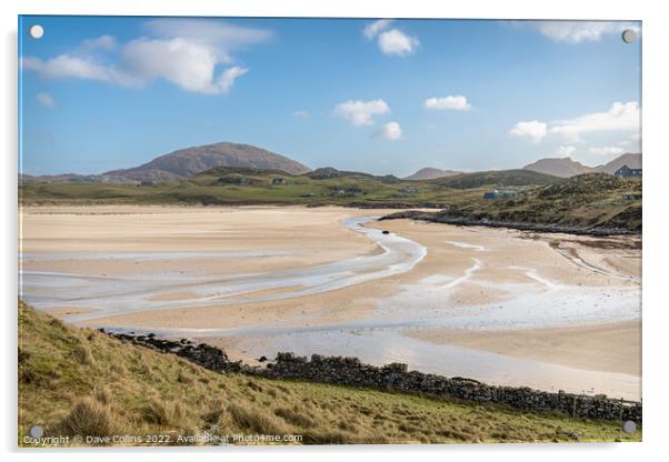 Carnish Beach and Cappadale Sands at Low Tide, Isle of Lewis, Scotland Acrylic by Dave Collins