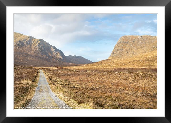 Track leading into Glen Mhiabhaig, Isle of Harris in the outer Hebrides, Scotland Framed Mounted Print by Dave Collins