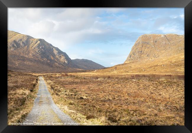 Track leading into Glen Mhiabhaig, Isle of Harris in the outer Hebrides, Scotland Framed Print by Dave Collins