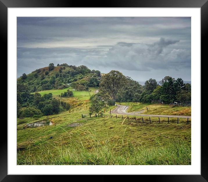 Winding Country Road Queensland Australia Framed Mounted Print by Julie Gresty
