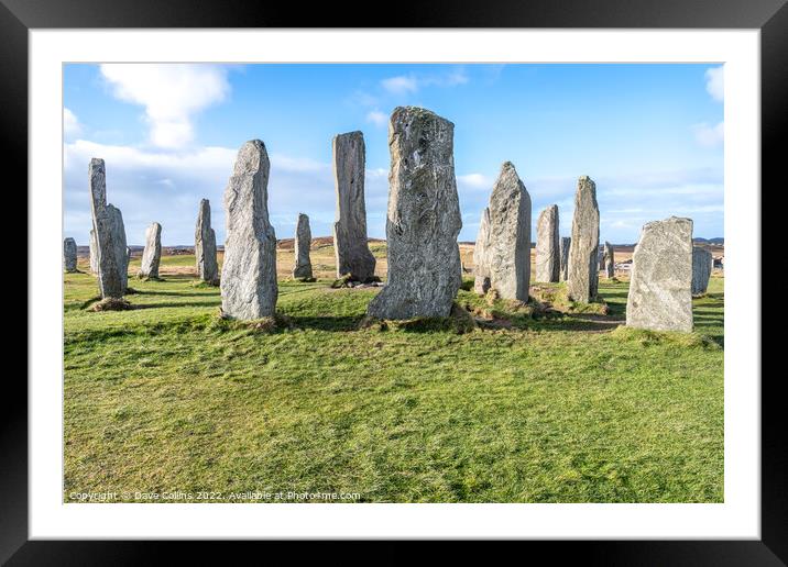 The Callanish Stones on the Isle of Lewis, Scotland Framed Mounted Print by Dave Collins