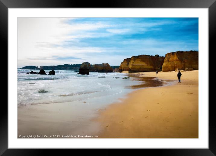 The beautiful beach of Tres Castelos - Algarve - 3 - Picturesque Framed Mounted Print by Jordi Carrio