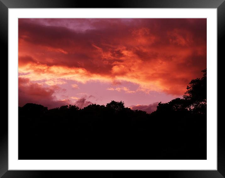 The Red Sky Framed Mounted Print by William Coulthard