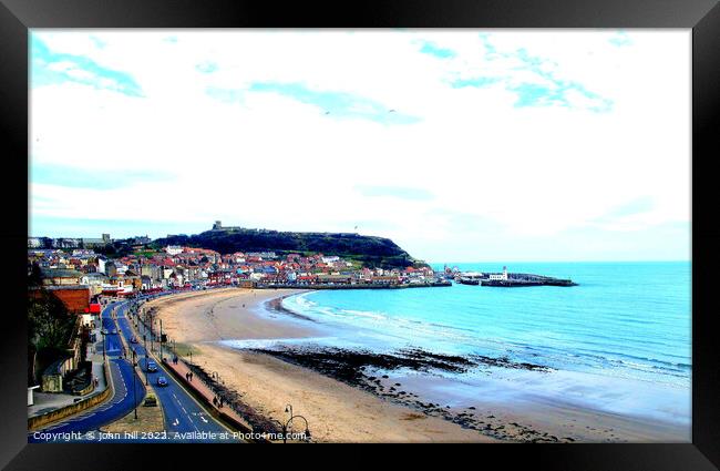 Scarborough bay in November. Framed Print by john hill