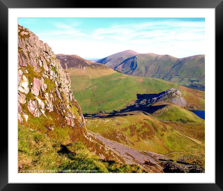 Y Garn (Nantlle Ridge) Moel Eilio Snowdonia Wales Framed Mounted Print by john hill