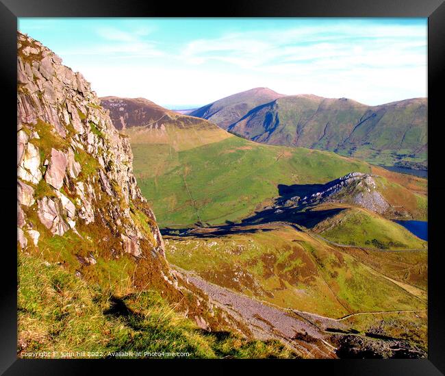 Y Garn (Nantlle Ridge) Moel Eilio Snowdonia Wales Framed Print by john hill