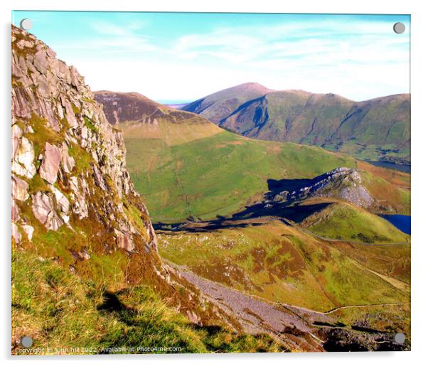 Y Garn (Nantlle Ridge) Moel Eilio Snowdonia Wales Acrylic by john hill