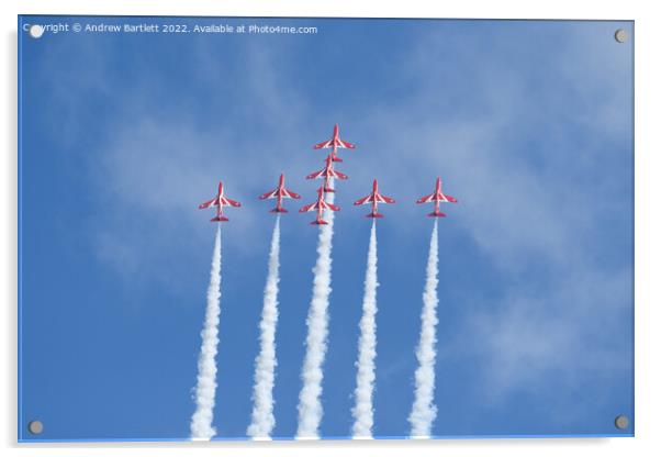 The Red Arrows at RAF Cosford. Acrylic by Andrew Bartlett
