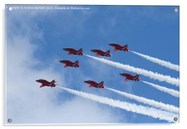 The Red Arrows at RAF Cosford. Acrylic by Andrew Bartlett