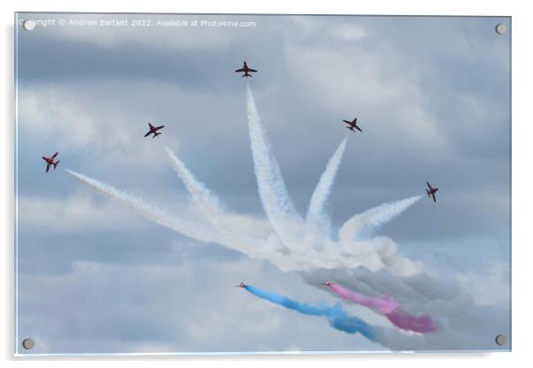 The Red Arrows at RAF Cosford. Acrylic by Andrew Bartlett