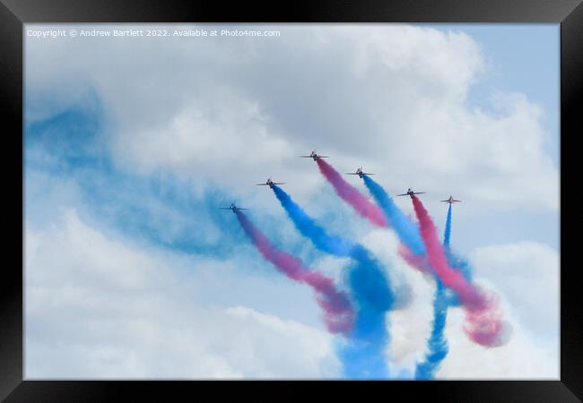 The Red Arrows at RAF Cosford. Framed Print by Andrew Bartlett