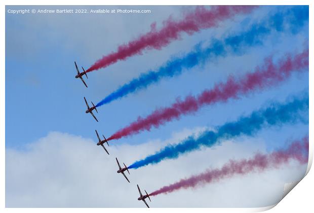 The Red Arrows at RAF Cosford. Print by Andrew Bartlett
