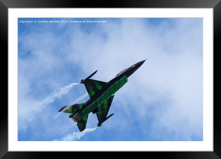 F-16 Viper at RAF Cosford Framed Mounted Print by Andrew Bartlett