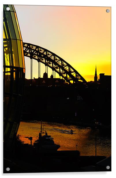 tyne bridge silhouette Acrylic by Northeast Images