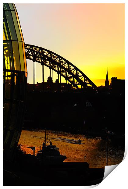 tyne bridge silhouette Print by Northeast Images
