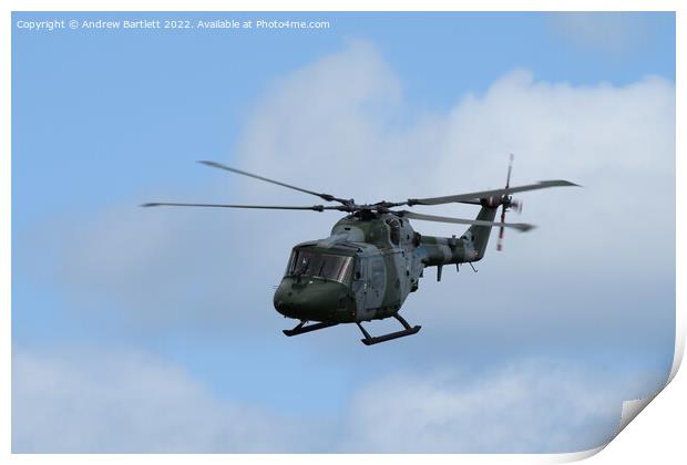 Westland Lynx Print by Andrew Bartlett