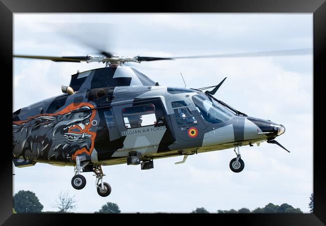 Belgian Air Component A109 Helicopter Framed Print by J Biggadike