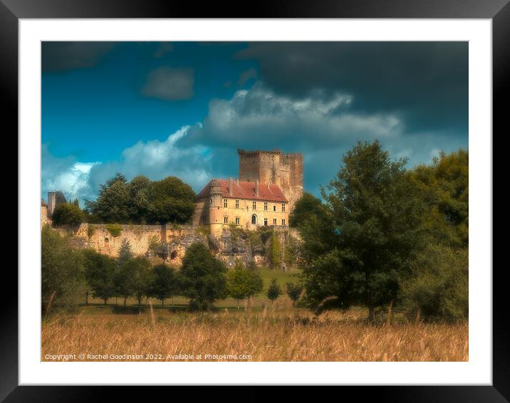 Storm over Excideuil Castle, France Framed Mounted Print by Rachel Goodinson
