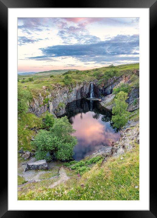 Majestic Sunset in Banishead Quarry Framed Mounted Print by James Marsden