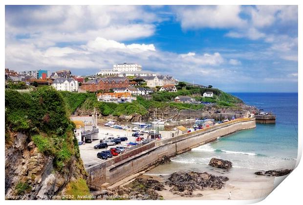 Newquay Harbour Cornwall Print by Craig Yates