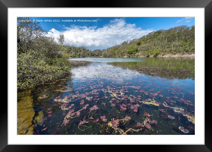 Bosherston Lakes Framed Mounted Print by Kevin White