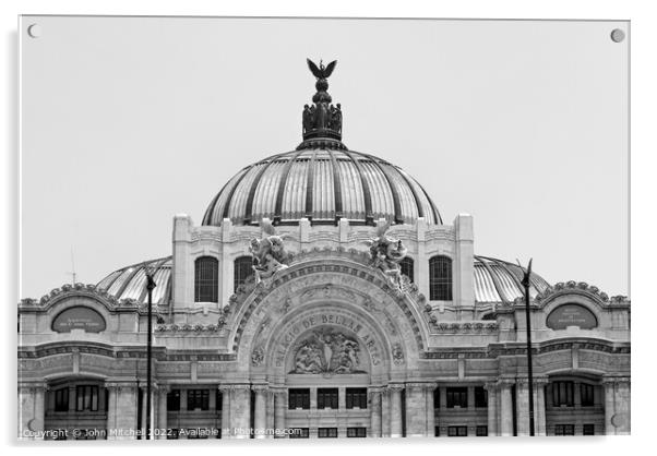 Mexico City Palace of Fine Arts Acrylic by John Mitchell