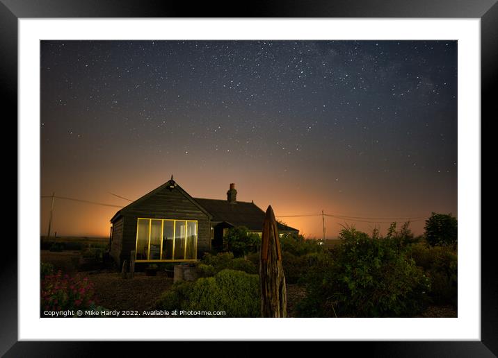 Prospect Cottage by Starlight at Dungeness Framed Mounted Print by Mike Hardy