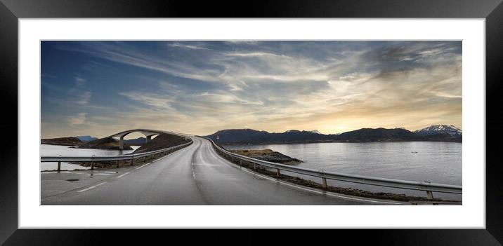The Storseisundet Bridge Norway Framed Mounted Print by kathy white